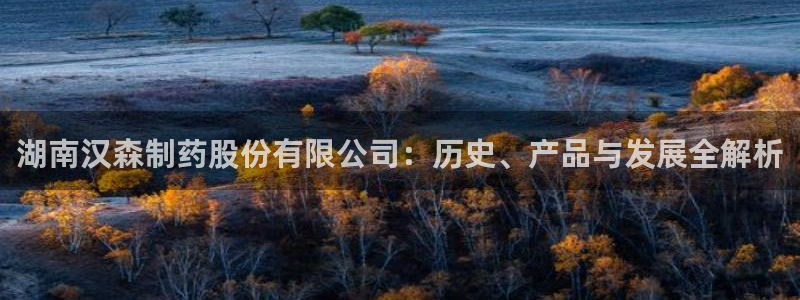 9游会老哥：湖南汉森制药股份有限公司：历史、产品与发展全解析