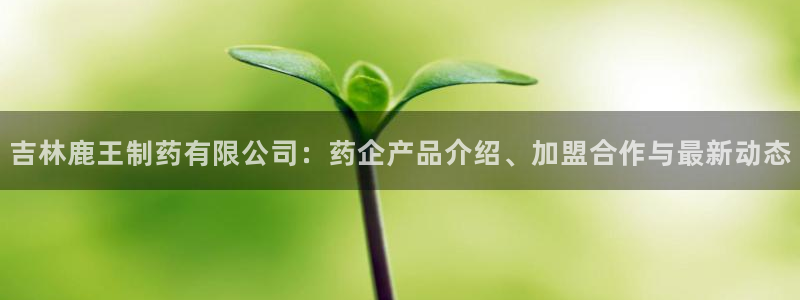 ag九游会老哥俱乐部：吉林鹿王制药有限公司：药企产品介绍、加盟合作与最新动态