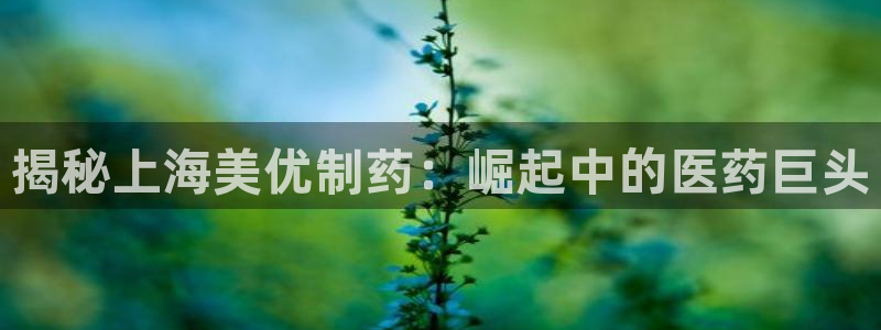 九游会老哥俱乐部论坛版：揭秘上海美优制药：崛起中的医药巨头