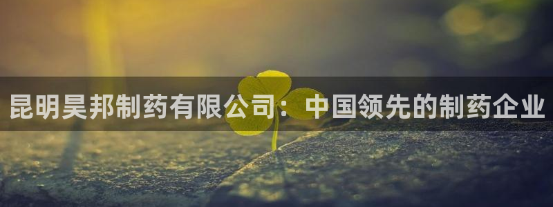 九游老哥俱乐部官网登录网址：昆明昊邦制药有限公司：中国领先的制药企业