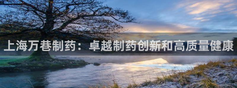 九游老哥俱乐部官网登录网址：上海万巷制药：卓越制药创新和高质量健康