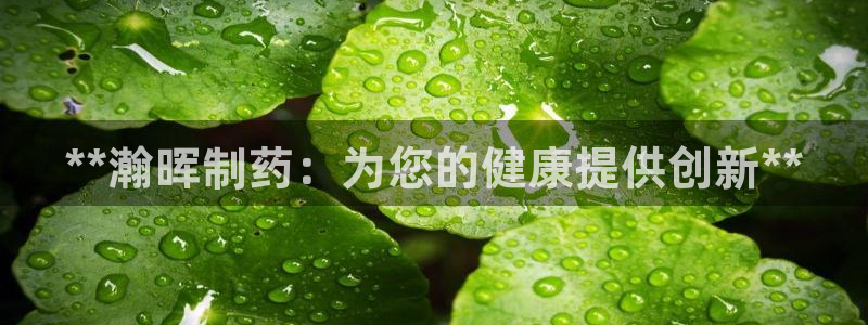 九游会老哥俱乐部官网首页：**瀚晖制药：为您的健康提供创新**