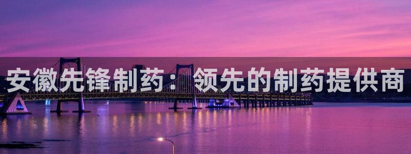 ag九游会老哥：安徽先锋制药：领先的制药提供商