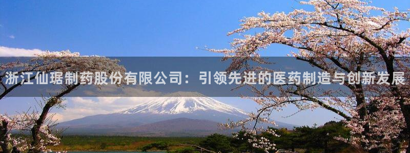 老哥吧九游会：浙江仙琚制药股份有限公司：引领先进的医药制造与创新发展