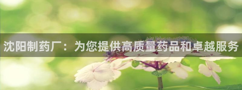 九游会老哥俱乐部官方网站：沈阳制药厂：为您提供高质量药品和卓越服务