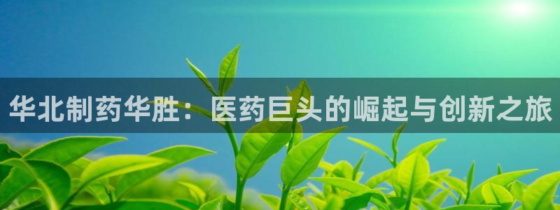 j9九游会老哥俱乐部交流区：华北制药华胜：医药巨头的崛起与创新之旅